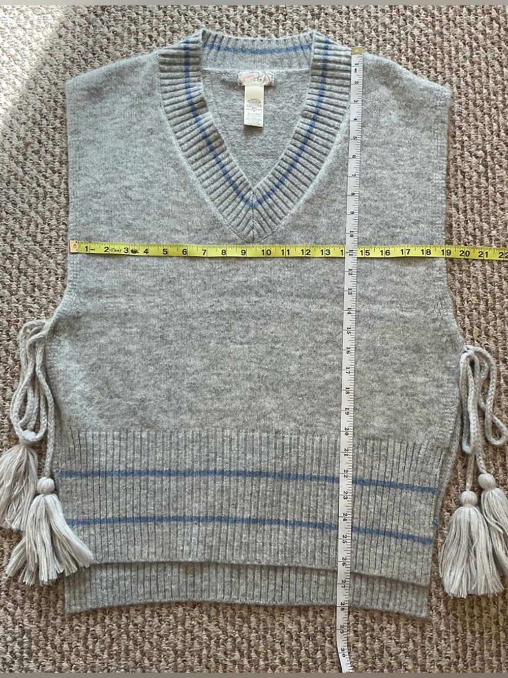NWOT - FREE PEOPLE All Star Stripe Poncho/Vest - One Size Fits Most - Picture 4 of 13